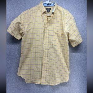 St. John's Bay Yellow Plaid Men's Shirt